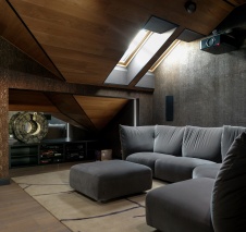 Фото интерьера кинозала дома в стиле фьюжн