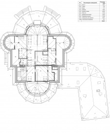 Планировка 3 этажа 3-х этажного особняка в Подмосковье.