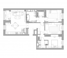 Планировка квартиры для семьи с двумя детьми.