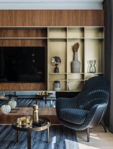 Фото интерьера гостиной квартиры в стиле фьюжн