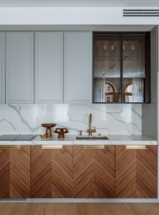 Фото интерьера кухни квартиры в стиле фьюжн