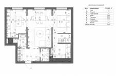 Планировка 3-х комнатной квартиры, ЖК «Щедрин», Санкт-Петербург.