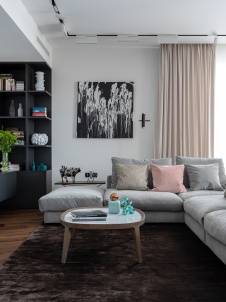 Фото интерьера гостиной квартиры в современном стиле