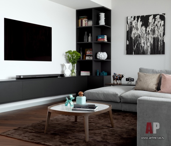 Фото интерьера гостиной квартиры в современном стиле