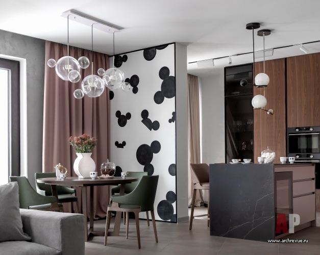Фото интерьера столовой квартиры в современном стиле