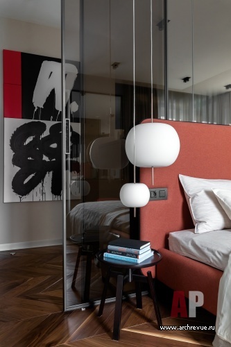 Фото интерьера спальни квартиры в современном стиле