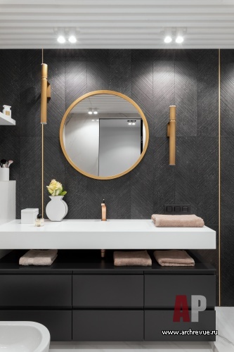 Фото интерьера санузла квартиры в современном стиле