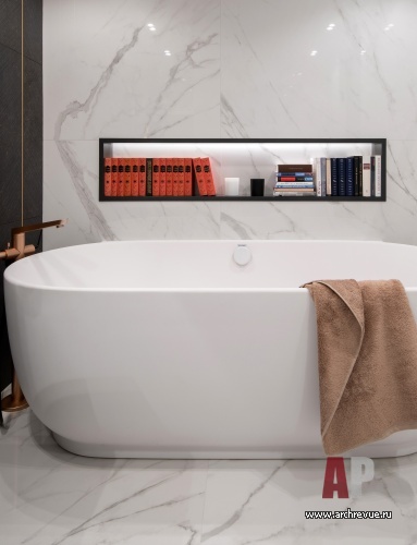 Фото интерьера ванной комнаты квартиры в современном стиле