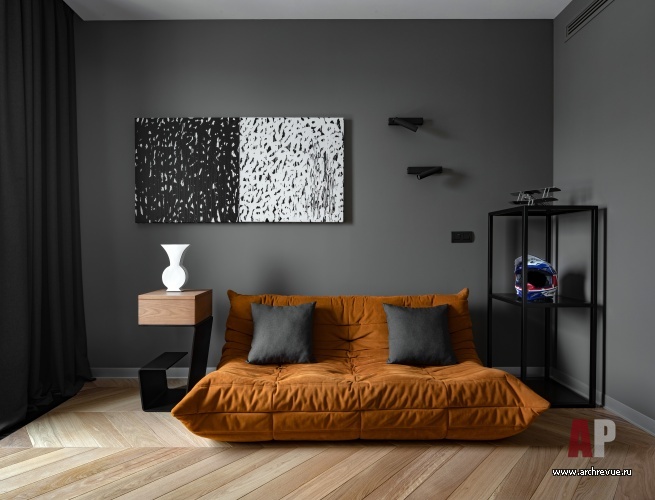 Фото интерьера кабинета квартиры в современном стиле Фото интерьера зоны отдыха квартиры в современном стиле