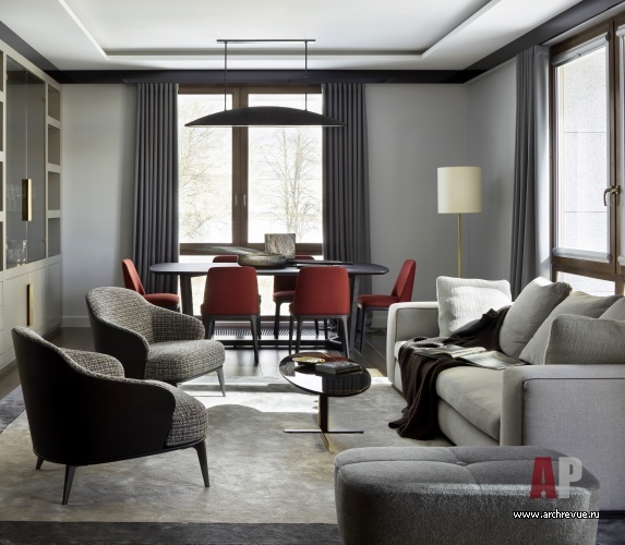 Фото интерьера зоны отдыха квартиры в современном стиле