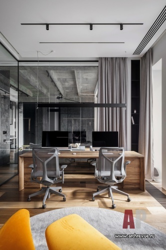 Фото интерьера кабинета квартиры в стиле лофт