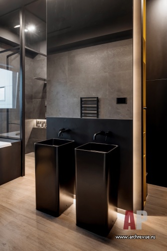 Фото интерьера санузла квартиры в стиле лофт