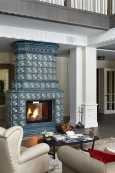 Фото интерьера гостиной дома в стиле шале