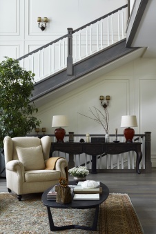 Фото интерьера гостиной дома в стиле шале