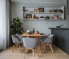 Фото интерьера столовой квартиры в стиле фьюжн