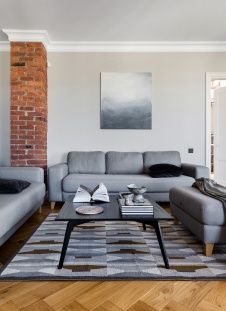 Фото интерьера гостиной квартиры в скандинавском стиле