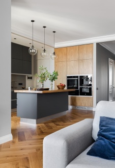 Фото интерьера кухни квартиры в скандинавском стиле