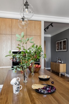 Фото интерьера кухни квартиры в скандинавском стиле