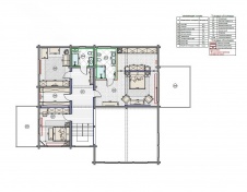 Планировка 2 этажа 2-х этажного дома из клееного бруса по индивидуальному проекту.