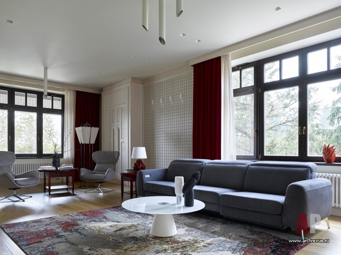 Фото интерьера гостиной дома в современном стиле