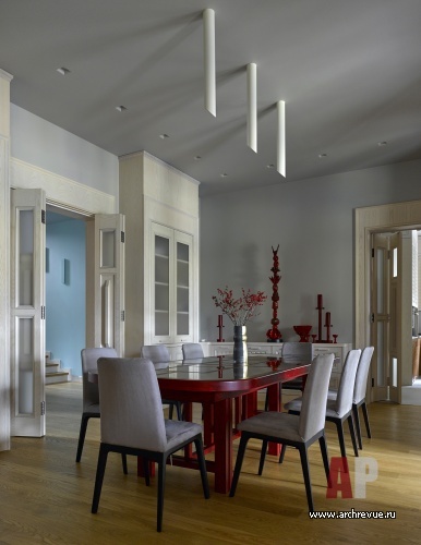 Фото интерьера столовой дома в современном стиле