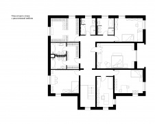План 2 этажа 2-х этажного коттеджа по Новорижскому шоссе.