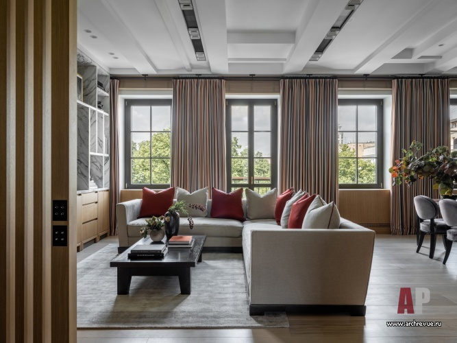 Фото интерьера гостиной квартиры в стиле эко