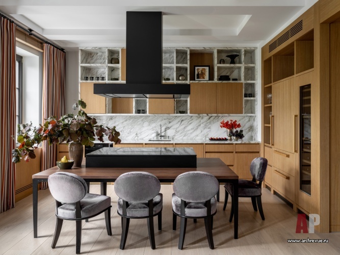 Фото интерьера столовой квартиры в стиле эко