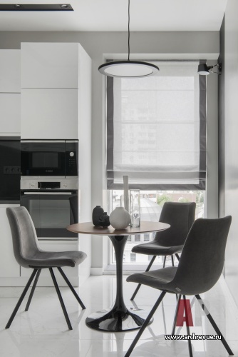 Фото интерьера столовой квартиры в скандинавском стиле