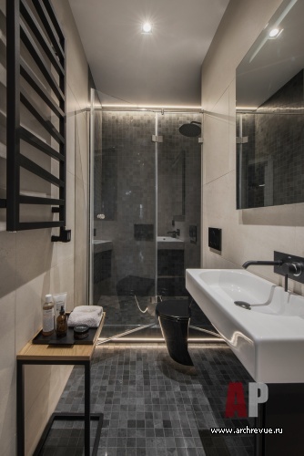 Фото интерьера гостевого санузла квартиры в скандинавском стиле