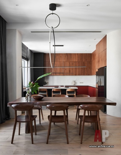 Фото интерьера столовой квартиры в стиле эко