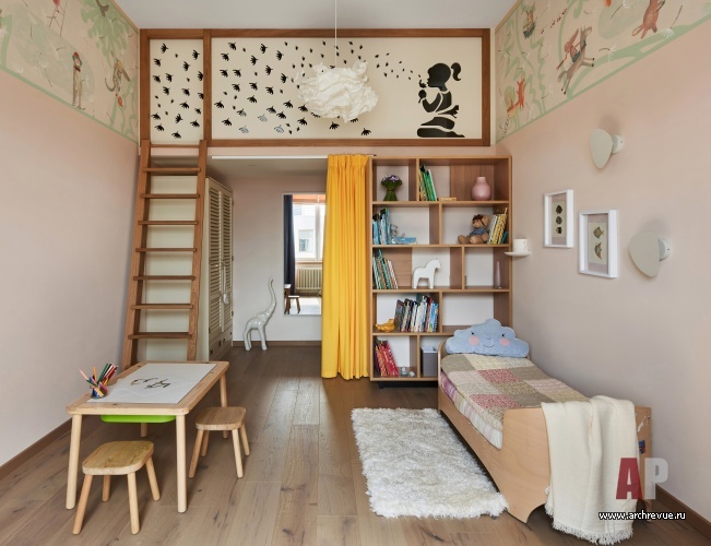 Фото интерьера детской квартиры в стиле эко