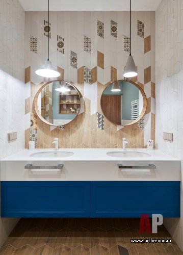 Фото интерьера санузла квартиры в стиле эко