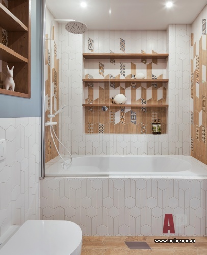 Фото интерьера санузла квартиры в стиле эко