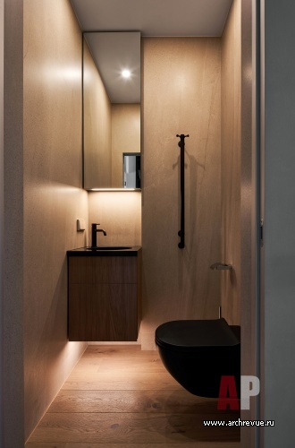 Фото интерьера гостевого санузла квартиры в стиле эко