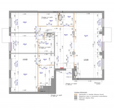 Исходная планировка квартиры в элитном жилом комплексе в исторической части Санкт-Петербурга.