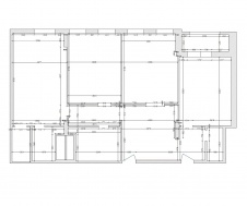 Исходный план квартиры в центре Москвы у реки.