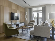 Фото интерьера гостиной квартиры в стиле фьюжн