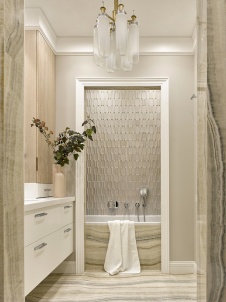 Фото интерьера ванной квартиры в стиле фьюжн