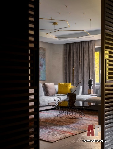 Фото интерьера гостиной квартиры в стиле фьюжн