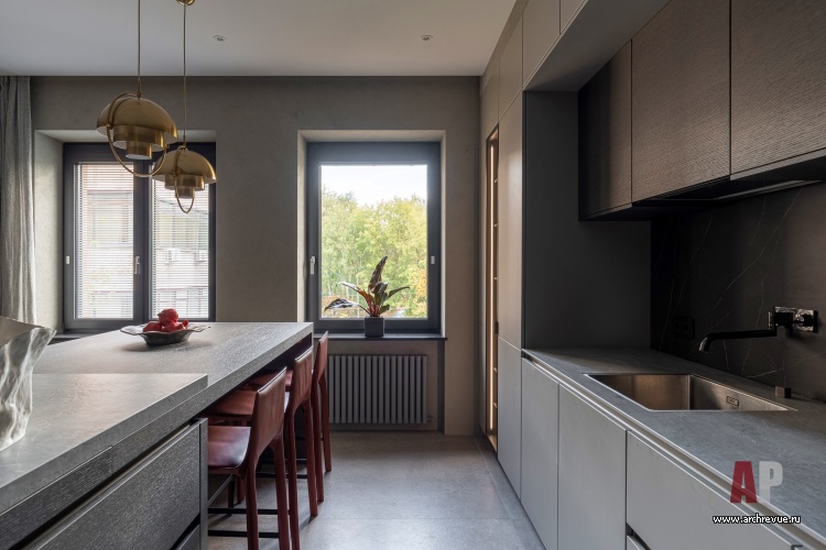 Фото интерьера кухни квартиры в стиле фьюжн