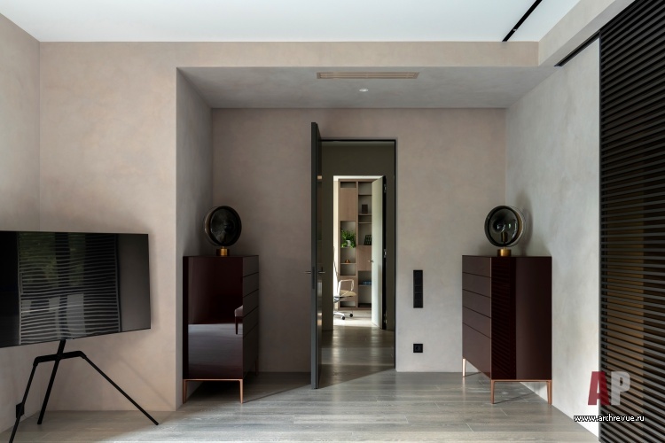 Фото интерьера спальни квартиры в стиле фьюжн