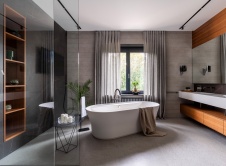 Фото интерьера ванной квартиры в стиле фьюжн