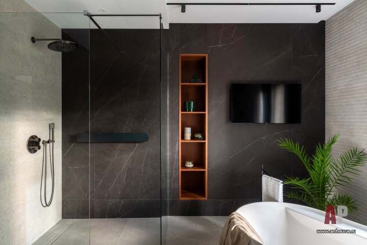 Фото интерьера санузла квартиры в стиле фьюжн