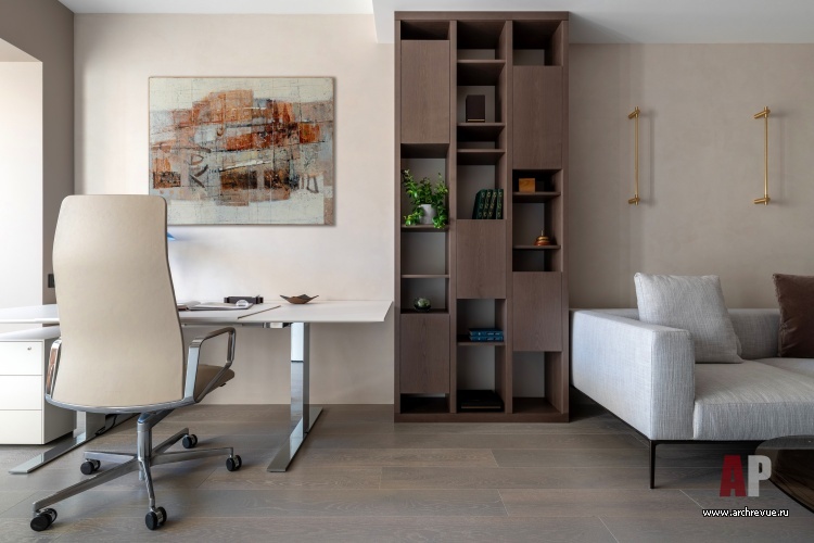 Фото интерьера кабинета квартиры в стиле фьюжн