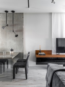 Фото интерьера столовой квартиры в стиле минимализм