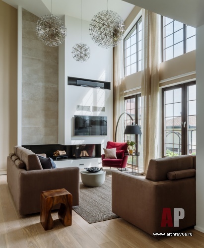 Фото интерьера каминной дома в современном стиле