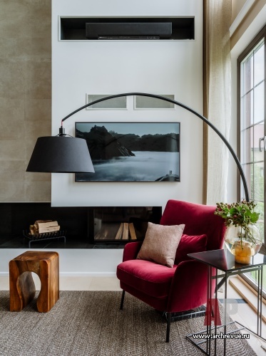 Фото интерьера каминной дома в современном стиле