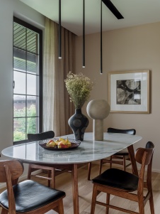 Фото интерьера столовой дома в современном стиле