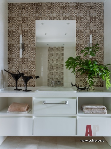 Фото интерьера санузла дома в современном стиле